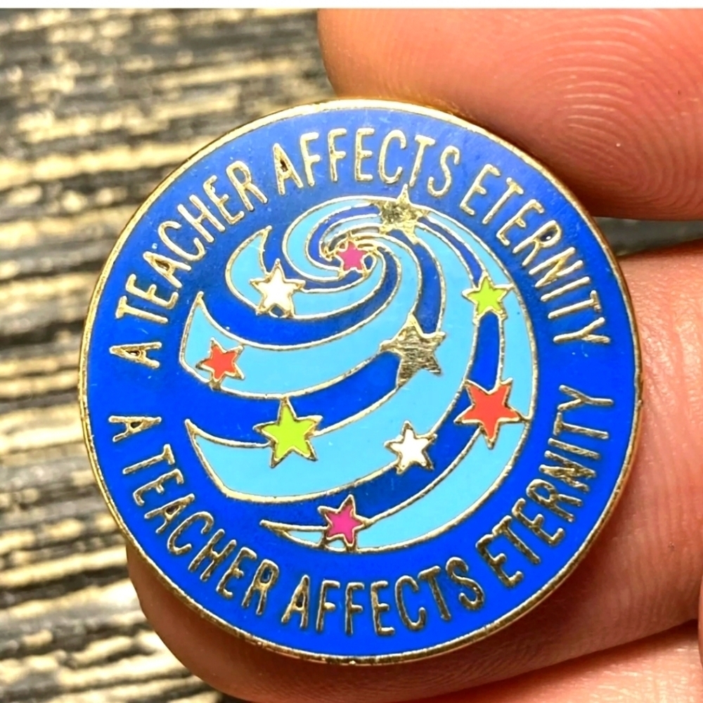A Teacher Affects Eternity Blue Gold & Red